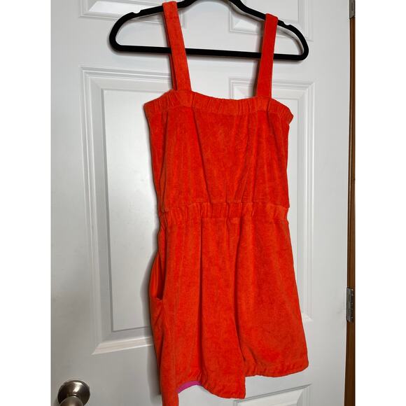Boden Orange Terry Cloth Sleeveless Romper Size 2 - Picture 4 of 9